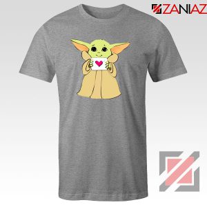 Baby Yoda Valentine Sport Grey Tshirt
