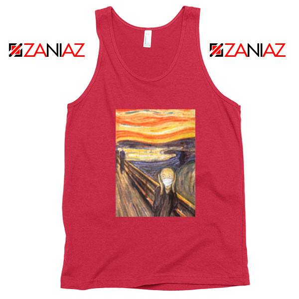 Coronavirus Face Masks Scream Red Tank Top