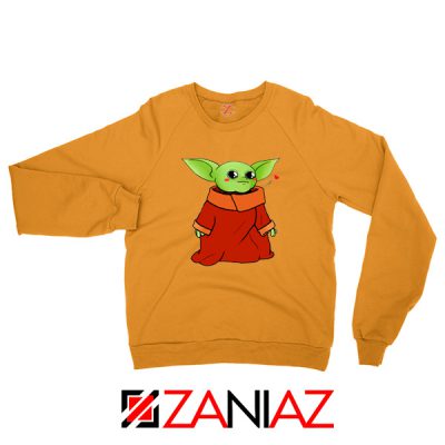Cute Baby Yoda Orange Sweatshirt