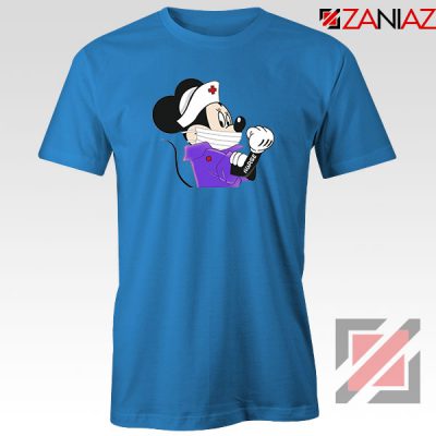 Cute Minnie Mouse Nurse Blue Tshirt