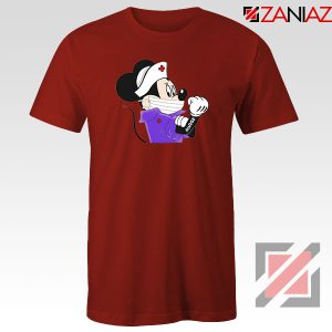 Cute Minnie Mouse Nurse Red Tshirt