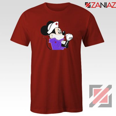Cute Minnie Mouse Nurse Red Tshirt
