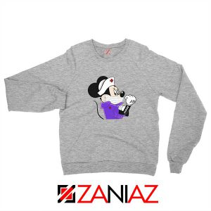 Cute Minnie Mouse Nurse Sport Grey Sweatshirt