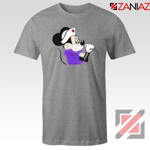 Cute Minnie Mouse Nurse Sport Grey Tshirt