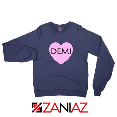 Demi Lovato Heart Navy Blue Sweatshirt