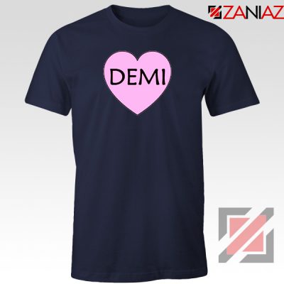 Demi Lovato Heart Navy Blue Tshirt