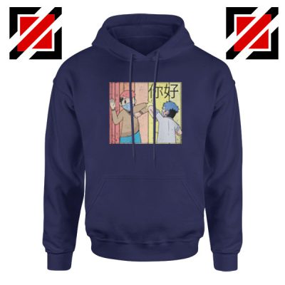 Fight Covid 19 Pandemic Navy Blue Hoodie