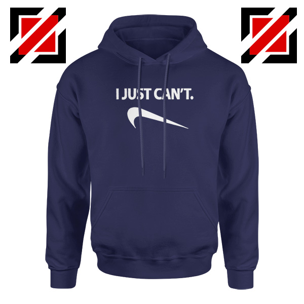Funny Parody Slogan Nike Navy Blue Hoodie