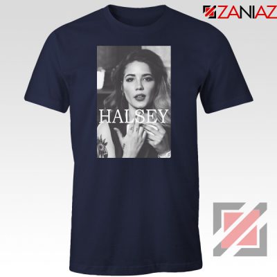 Halsey Singer Poster Navy Blue Tshirt