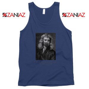 Isaac Newton Mask Navy Blue Tank Top