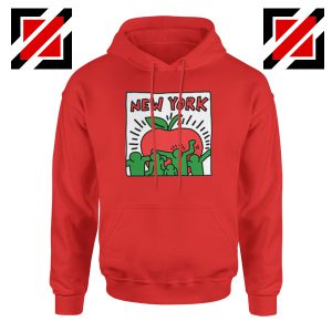 Keith Haring Graffiti New York Red Hoodie