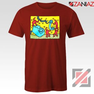 Keith Haring Visual Art Red Tshirt