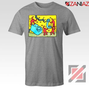 Keith Haring Visual Art Sport Grey Tshirt
