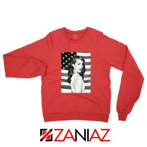 Lana Del Rey American Flag Red Sweatshirt