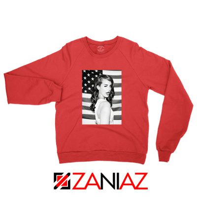 Lana Del Rey American Flag Red Sweatshirt