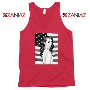 Lana Del Rey American Flag Red Tank Top