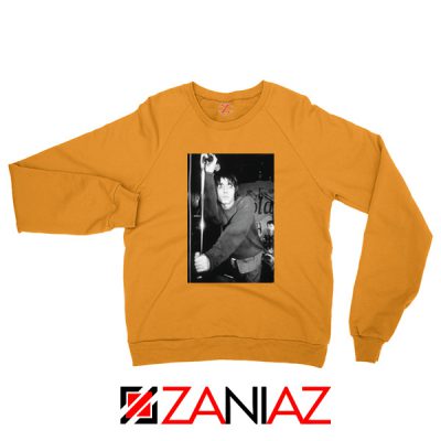 Liam Gallagher Singer Orange Sweatshirt