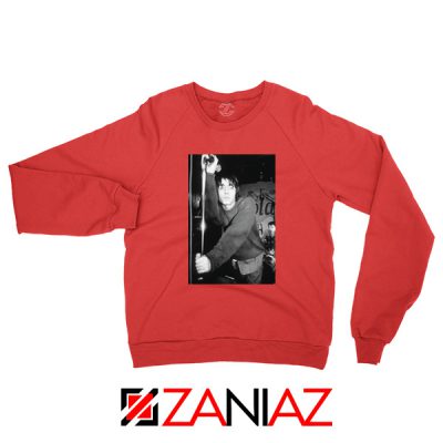Liam Gallagher Singer Red Sweatshirt