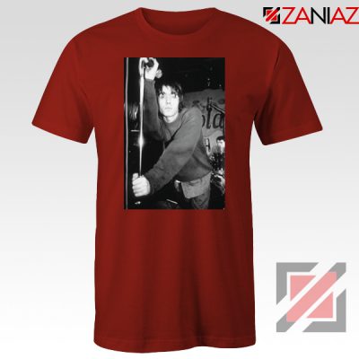 Liam Gallagher Singer Red Tshirt