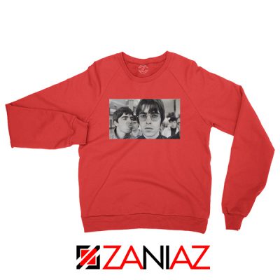 Liam and Noel Gallagher Red Sweatshirt