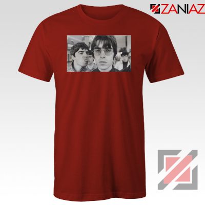 Liam and Noel Gallagher Red Tshirt