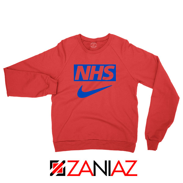 NHS Nike Parody Red Sweatshirt