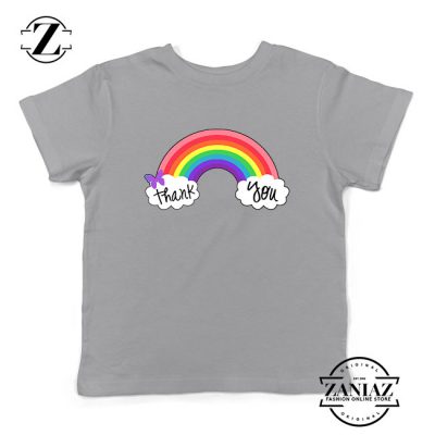 NHS Rainbow Thank You Sport Grey Kids Tshirt