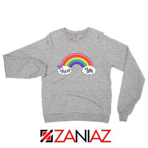 NHS Rainbow Thank You Sport Grey Sweatshirt
