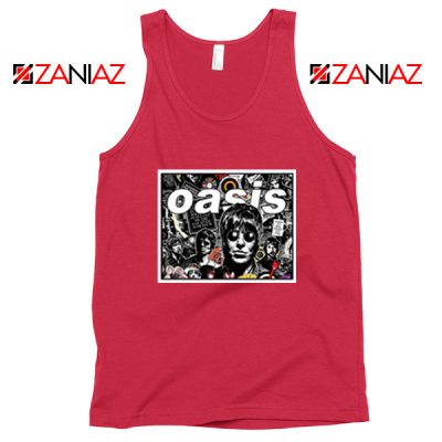 Oasis Band Collage Red Tank Top