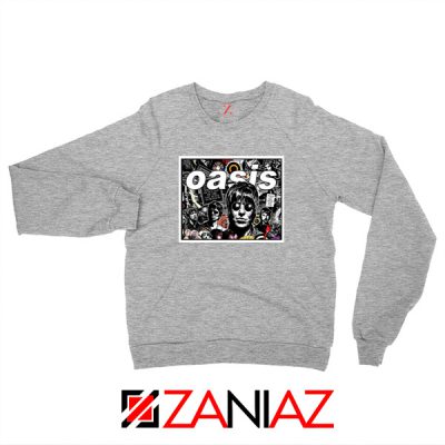 Oasis Band Collage Sport Grey Sweatshirt