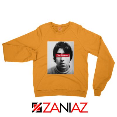 Oasis Band Live Forever Orange Sweatshirt
