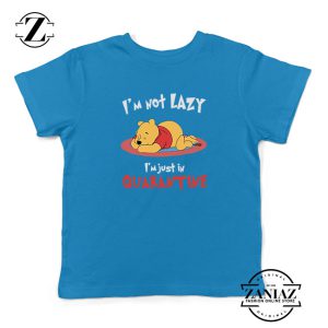 Pooh Quarantine Blue Kids Tshirt