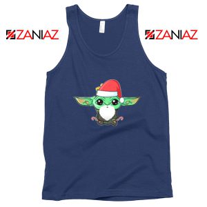 Santa Baby Yoda Navy Blue Tank Top