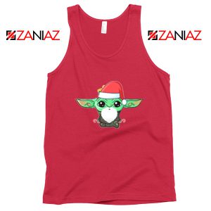 Santa Baby Yoda Red Tank Top