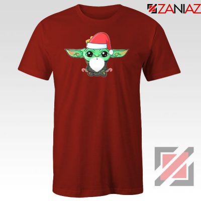 Santa Baby Yoda Red Tshirt