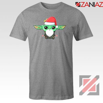 Santa Baby Yoda Sport Grey Tshirt