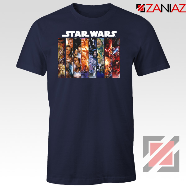 Skywalker Saga Posters Navy Blue Tshirt