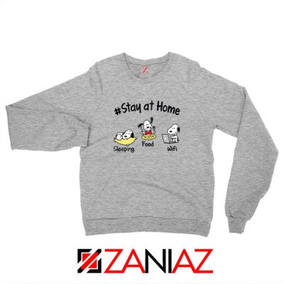 Snoopy Stay Home Sport Grey Sweatshirt