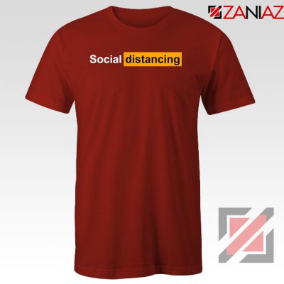 Social Distancing Pandemic Red Tshirt