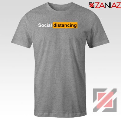 Social Distancing Pandemic Sport Grey Tshirt