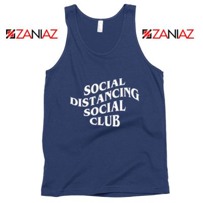 Social Distancing Social Club Navy Blue Tank Top