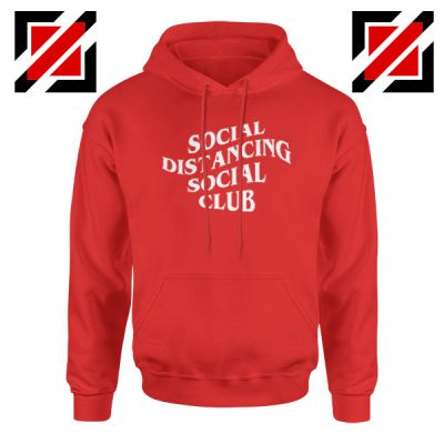 Social Distancing Social Club Red Hoodie