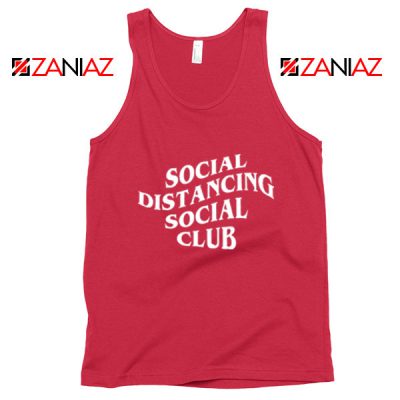 Social Distancing Social Club Red Tank Top