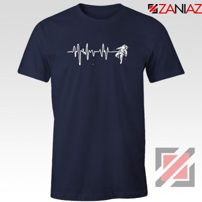Space Heartbeat Astronaut Navy Blue Tshirt