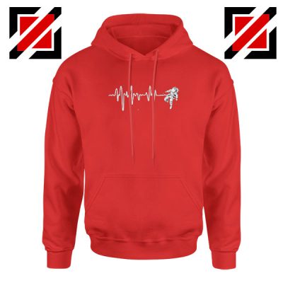 Space Heartbeat Astronaut Red Hoodie