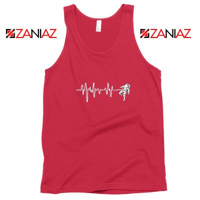 Space Heartbeat Astronaut Red Tank Top