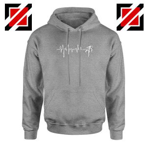 Space Heartbeat Astronaut Sport Grey Hoodie