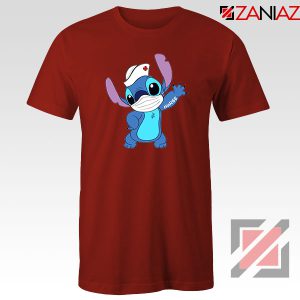 Stitch Nurse Red Tshirt