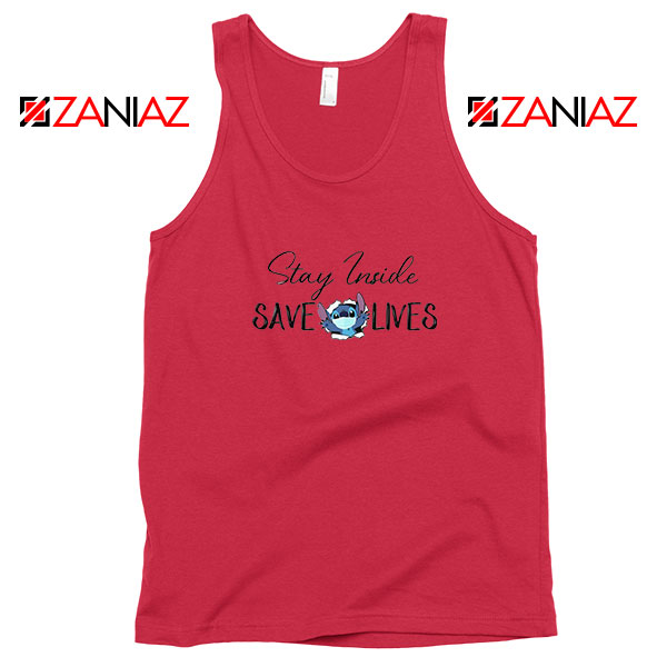 Stitch Social Distancing Red Tank Top