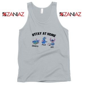 Stitch Stay At Home Sport Grey Tank Top